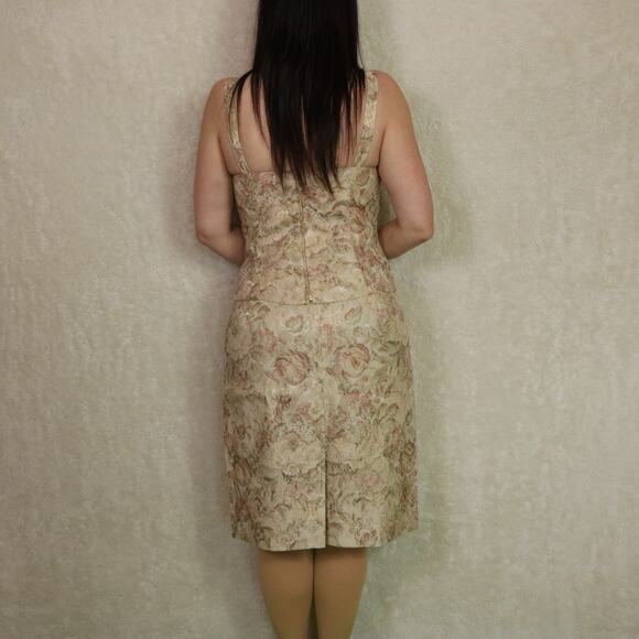 Vintage 80s Lorrie Kabala 2 Piece Set, Midi Skirt and Corset Top, 12 - Picture 3 of 5